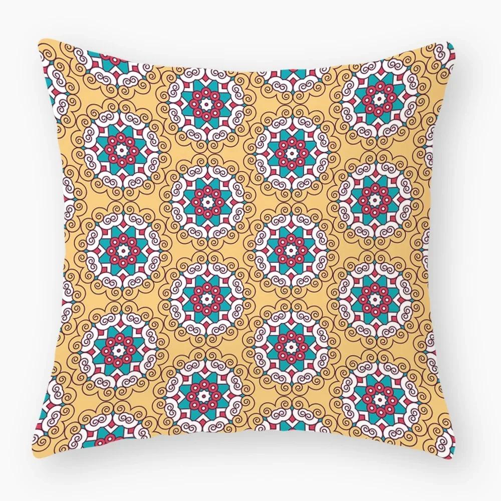 Housse de coussin nordique rétro géométrique, housse de coussin pour dossier, canapé