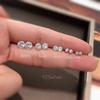 Four Claws Moissanite Stud Earrings for Women S925 Sterling Silver 3mm-8mm D Color Wedding Fine Jewelry Drop Shipping