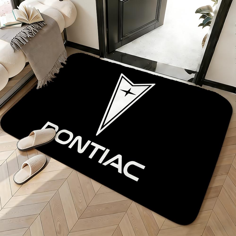 Soft Absorbent Non-Slip Rug Brand logo Pontiac Floor Mat Home Decor Doormat Bedroom Floor Mat Shower Carpet