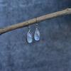 Natural Moonstone  Earrings, June Birthstone, Moonstone Hook Earrings, Cute Earrings for Women, Teardrop Dangle Earrings , Crystal Earrings