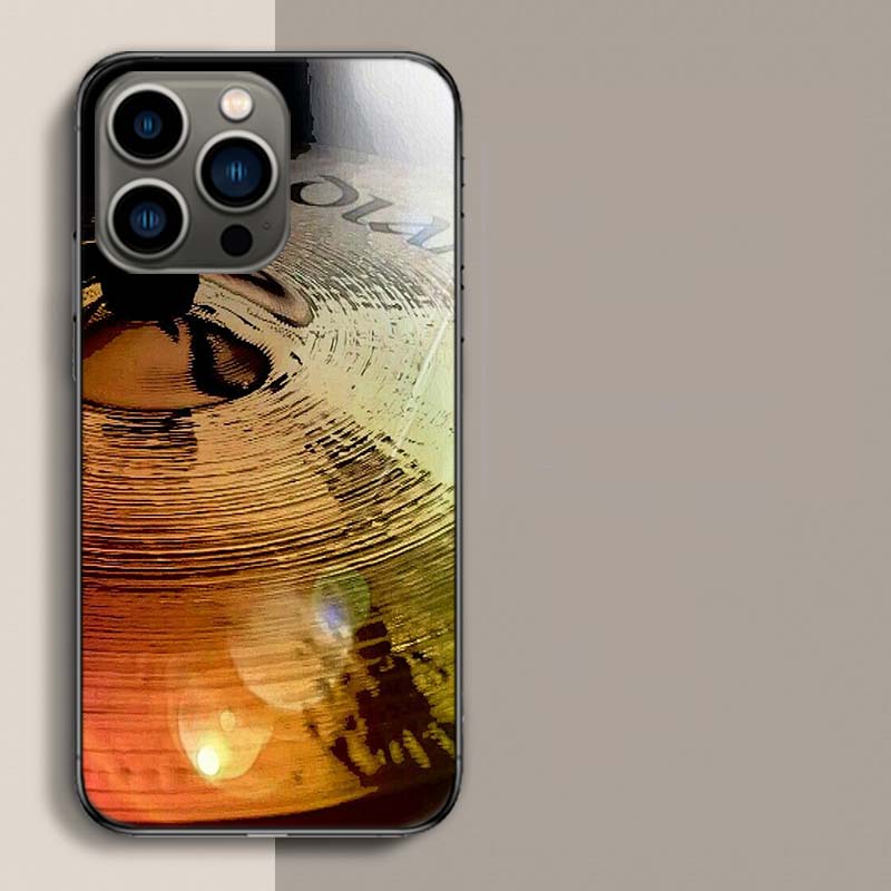 Musical Instrument Drum rock Phone Case For Apple Iphone 16E 16 17 Pro Max Air 15 Pro 14 Plus 12 13 Mini Cover Cute Fund