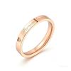 Temperament fashion forever love titanium steel diamond ring women's niche simple love couple ring hand jewelry