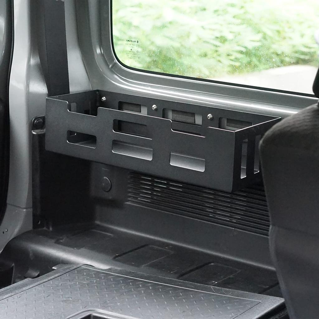 New Suzuki Jimny Storage Rack for JB64 and Jimny Sierra Customizable rear storage rack for organizing small items and interior JB74. parts.