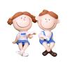 Cute Girl Boy Couple Sit Down Bench Figurine DIY Miniature Landscape Decoration