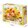 EPOCH Jigsaw Bring Happiness Yellow Includes and Score Ticket 500-Piece Puzzle, Flower/Garden, Happiness! (38x53cm), 07-473s, Glue, Spatula,