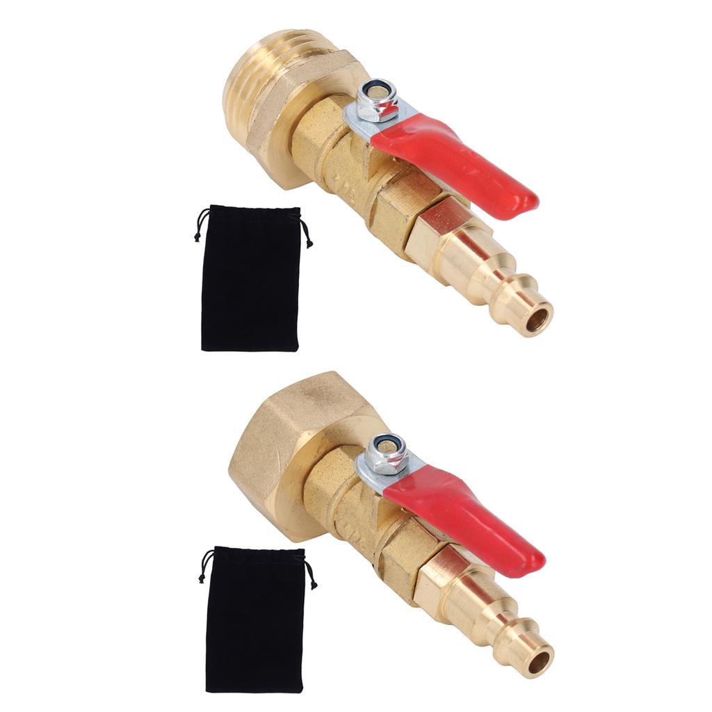 Winterize Blowout Fitting Winterizing Quick Adapter 1/4in Male Quick Connector Antiaging 3/4in Male GHT Thread for RV Yachts