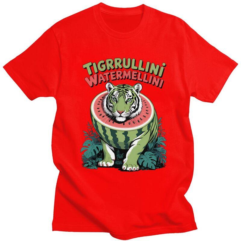 

Male Tigrrullini Watermellini Italian Brainrot Meme T Shirt Summer Short Sleeve 100 Cotton Tshirt Fashion Graphic Tee Tops S