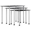 Day and Night - Day and Night Stackable Tables 3 Units Black Tempered Glass