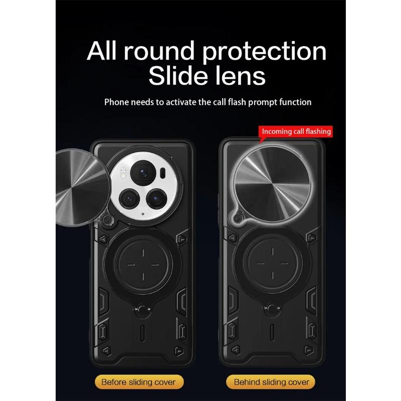 Funda For Honor Magic6 Pro Case Magnetic Metal Ring Holder Armor Phone Cover for Honor Magic 6 Pro Magic6Pro Lens Protect Coque