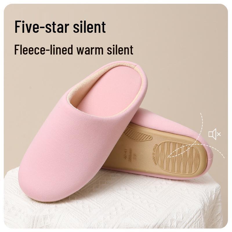 Pantofole da Donna in Cotone Silenziose a Punta Aperta - Suola Morbida in Tessuto, Lavabili in Lavatrice, Perfette per l'Autunno e l'Inverno in Casa