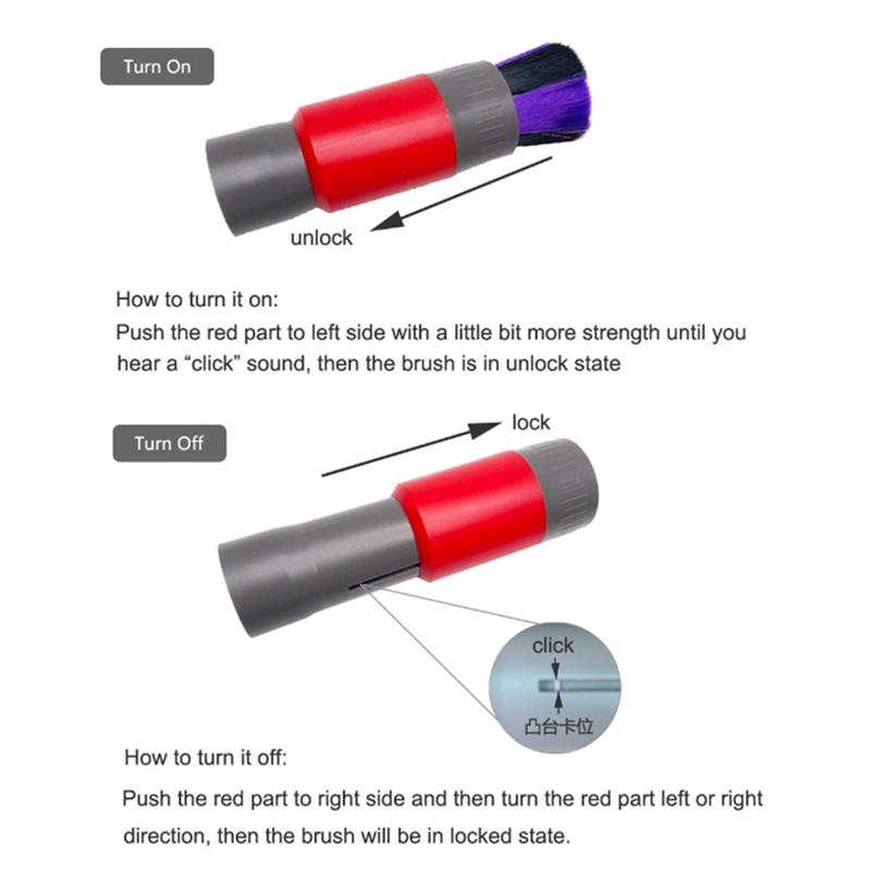 Good-Vacuum Cleaner Dust Brush Traceless Dust Soft Bristle Removal Brush For Dyson V6 DC Series Vacuum Dust Brush Attachment