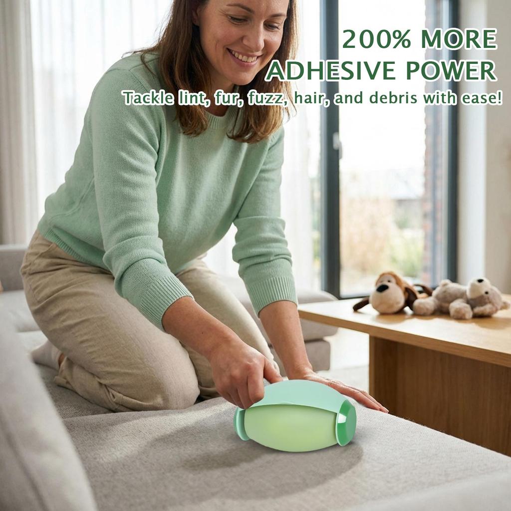 Portable Reusable Sticky Lint Roller For Pet Hair & Clothes