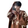 Korean Tie-Dye Men's Sweater: Trendy 2026 Autumn/Winter Knitwear, Youthful Loose Fit