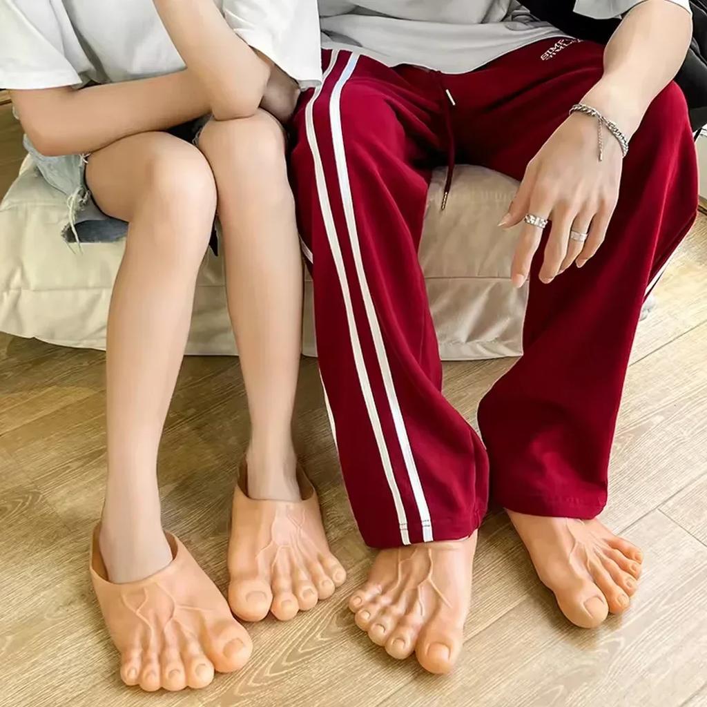 Funny Barefoot Slippers, Bigfoot Shoes, Toe Slippers, Flat Party Funny Sandals, Adult Halloween Costume Accessories