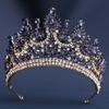 Bridal Rhinestone Tiara with Red Crystal Baroque Luxury Wedding Festival Crown