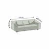 Housse de protection Deluxe pour canapé en rotin 3 places, env. 220x80x80