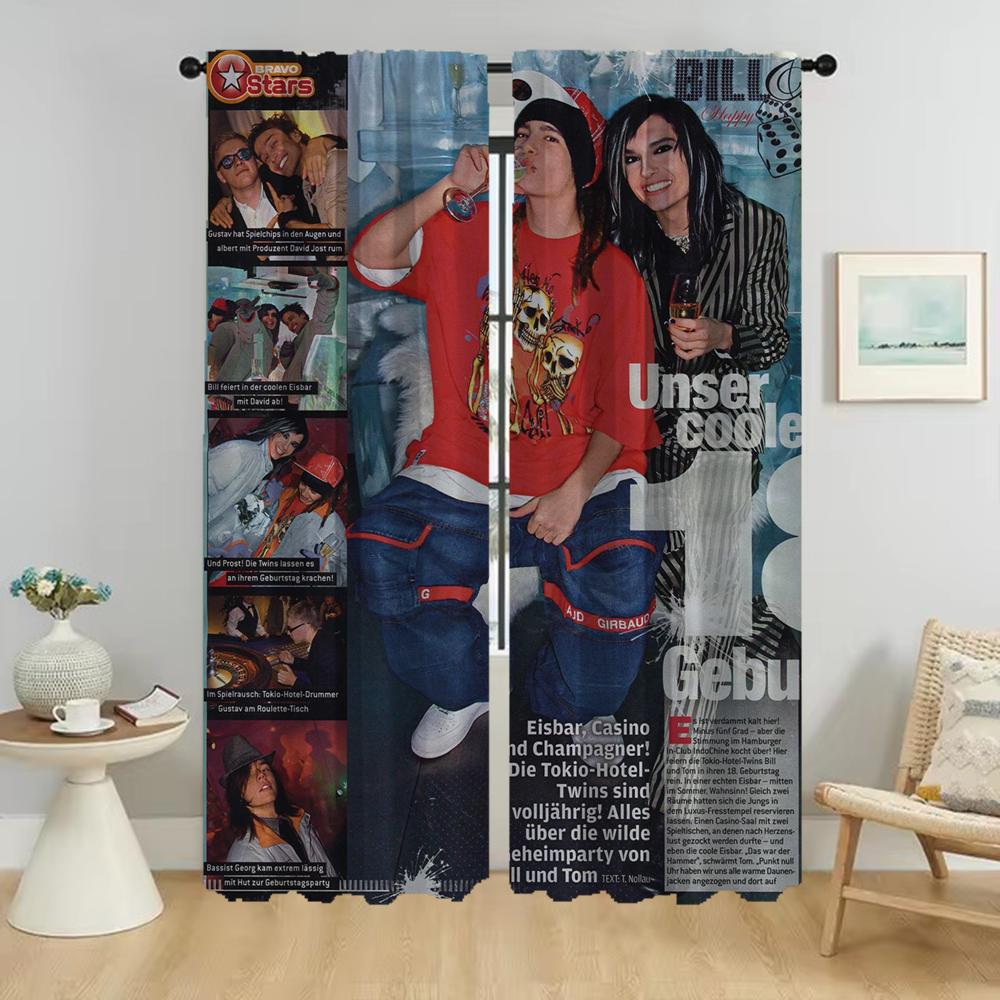 

Современные шторы для гостиной для камеры Rock-tokio Hotel Partition Window Curtain Shades Home Interior Curtains 2 Pieces Kitchen W50xH70cmx2pcs-CL