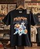 Vintage New York Basketball Cartoon Tee Retro 1990s Bootleg Style Black Shirt