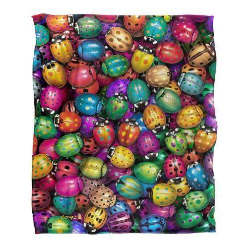 Royce McClure Silky Colourful Beetle Supersoft Blanket