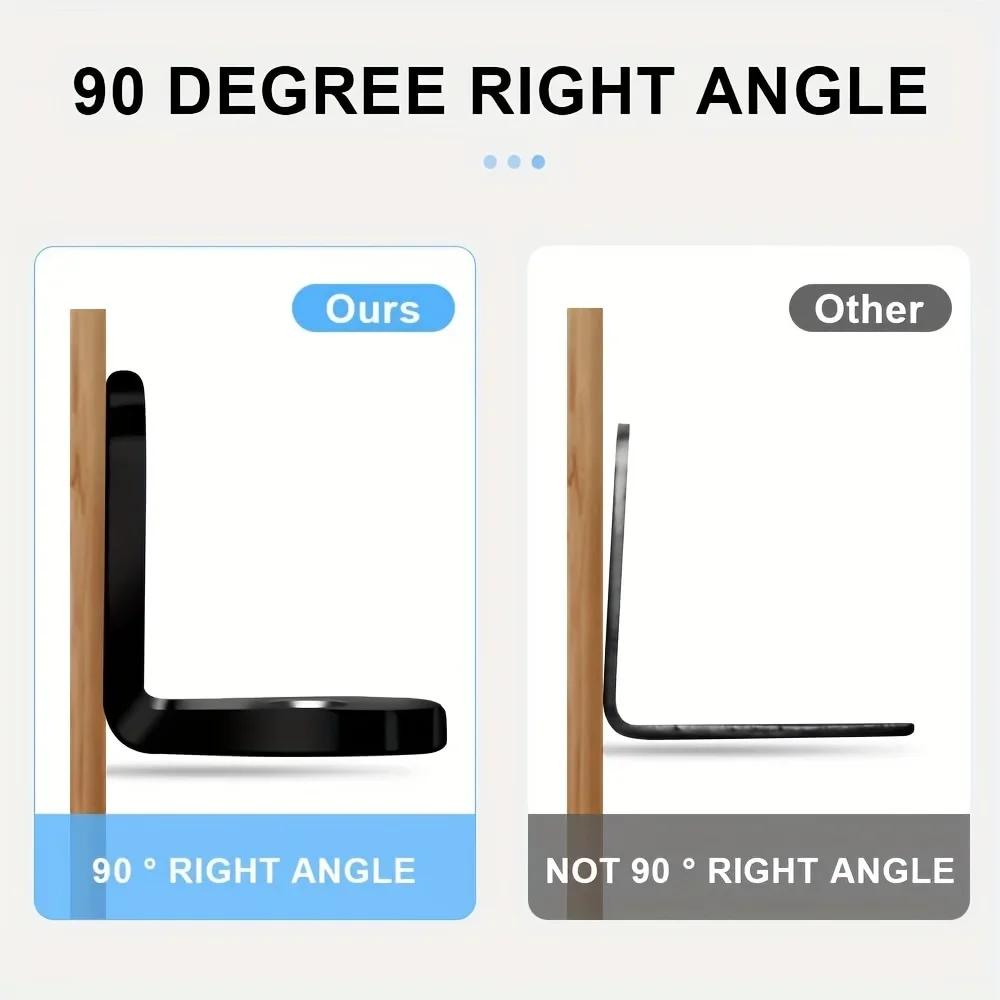 36pcs/Box Black L-shaped right Angle Support Accessories with screws Heavy duty connection Angle connector Wardrobe fixed