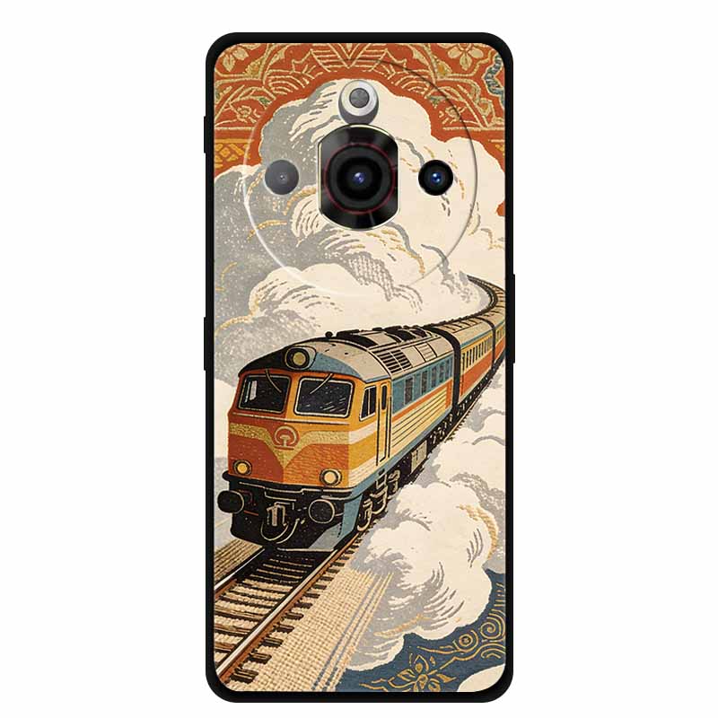 For ZTE Nubia Focus Pro 5G Case Train Railway Silicone Soft TPU Phone Shockproof Back Cover for ZTE Focus Z2351N Protective Capa