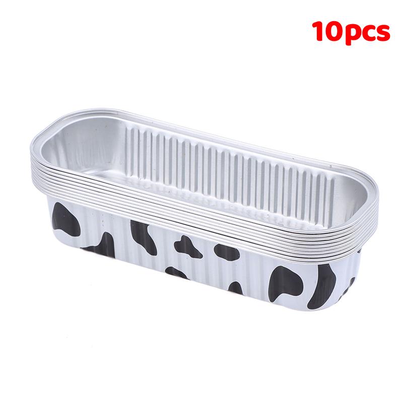 10Pcs Mini Loaf Pans Rectangle Aluminum Foil Baking Pan Mini Bread Container Heat-Resistant Cake Pans For Daily Holiday Baking