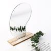 Bamboo & Wood Cloud-Shaped Acrylic Makeup Mirror with Retro Comb for Dressing Table