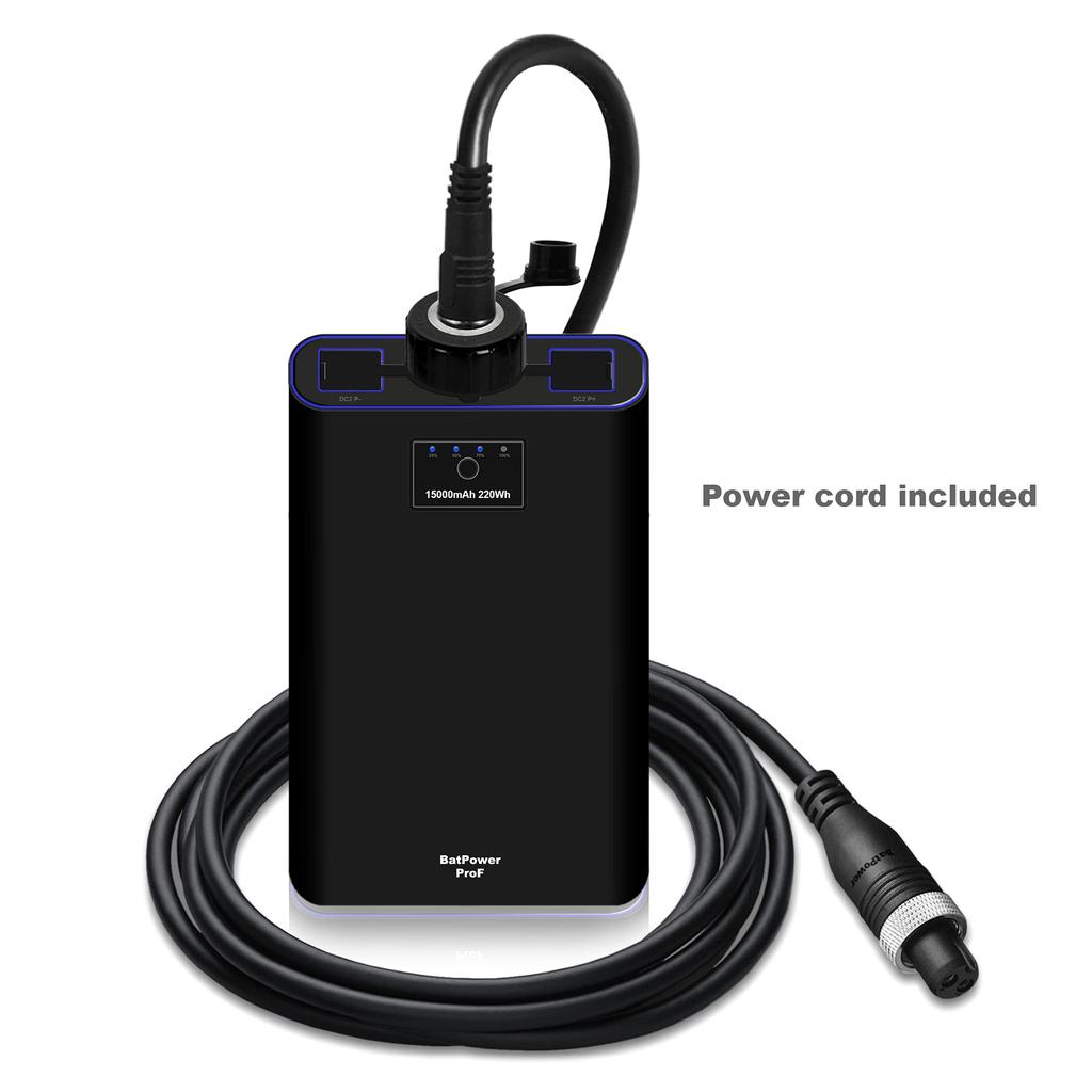 BatPower ProF 15000mAh electric fishing reel compatible with Tanacom Leobritz power assist Shimano ForceMaster Plays and Plemio power cord and reel