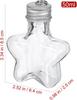 10/20pcs Star Shaped Clear Plastic Fillable Ornament Balls 50 Ml For Christmas Tree Decoration Diy Candy Drinks Wishing Bottles