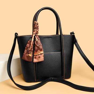 Borsa a tracolla alla moda e versatile con texture a fiocco Borsa a mano di alta gamma Borsa da donna