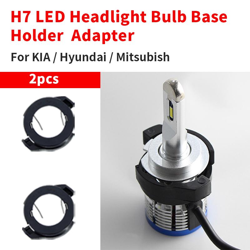 2PC Base For BMW VW Nissan Opel Ford Mercedes-Benz Base H7 Bulb Socket Car Accessories H1 LED Headlight Bulb Base Holder Adapter