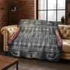 Rugby Field American Football Sport Flannel Blanket Soft Warm Throw Blanket for Bedroom Living Room Bed Travel Camping Picnic