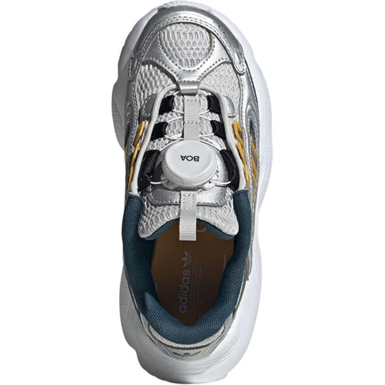 Adidas Originals Ozmillen Mesh Boa Classic Comfortable Simple Versatile Breathable Low Top Kids Running Shoes Kids Running Shoes Soft-Yellow JR8366