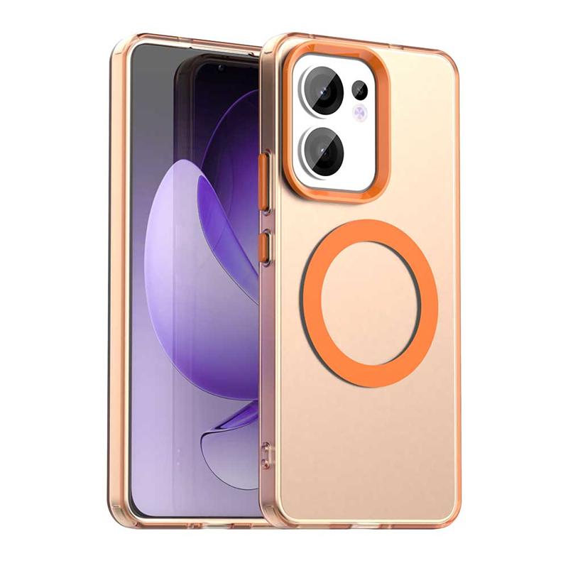 Transparent Phone Case For Oppo Reno13 F Case For Oppo Reno 13F Magnetic Adsorption Wireless Charge Cover For Oppo Reno 13F Case