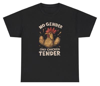 No Gender Only Chicken Tender T Shirt Funny LGBTQ Pronoun Foodie Food Lover Tee