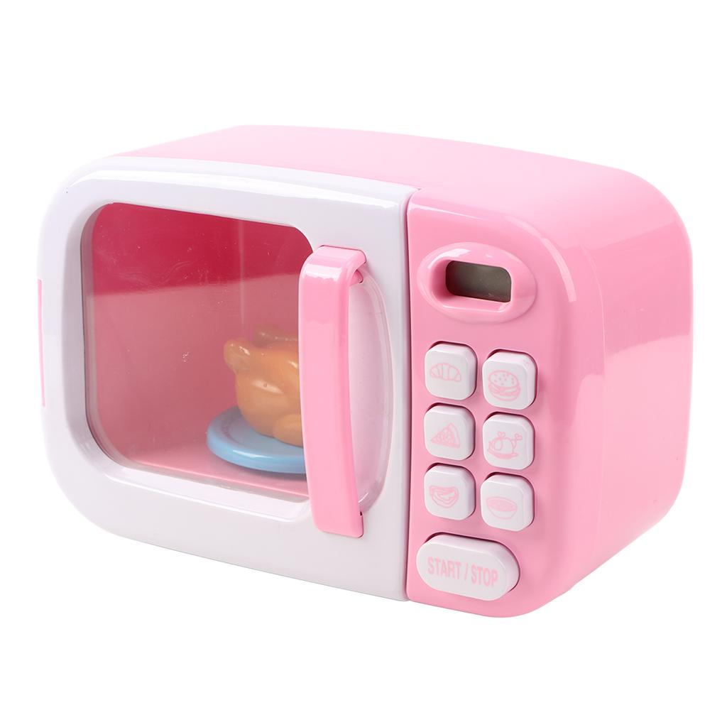 Pretend Play Kitchen Toy Interesting Cute Electronic Microwave Toys Kitchen Play Set with Sound