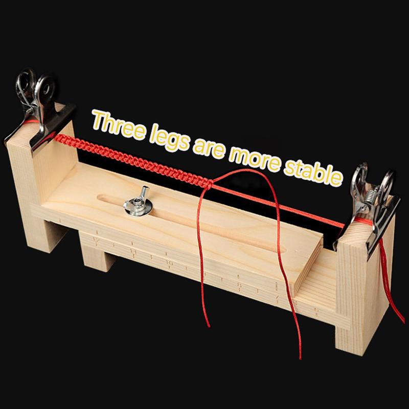 Outil de tressage de corde créatif et pratique, support à corde tricoté à la main pour bracelets, colliers, bricolage, artisanat, outils de fixation pour tricotage de corde