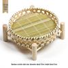Handmade Bamboo Woven Basket Set - Round Winnowing Basket and Snack Plate for Hotel or Restaurant Use