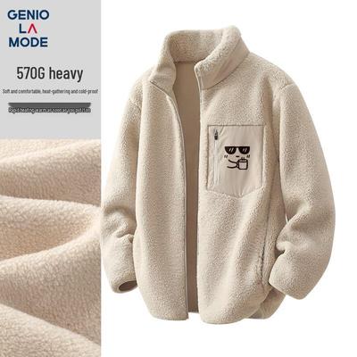 GENIOLAMODE Men's Heavyweight Fleece Casual Jacket