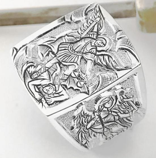 Minnesring fra antikk gresk mytologi: Europeisk og amerikansk stil gull smykker