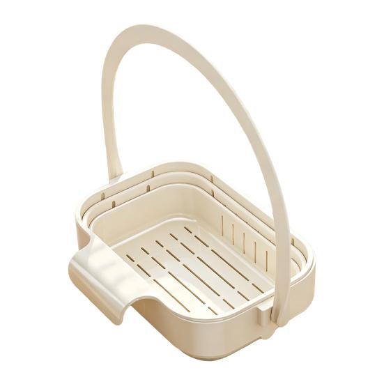 Collapsible Sink Waste Catcher Hanging Drain Basket, Foldable Stretchable Kitchen Colander, Space Saving Food Preparation Tool Strainer