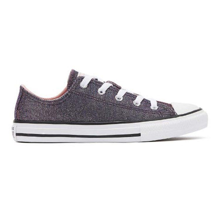 Converse Chuck Taylor All Star Abrasion Resistant Breathable Low top Kids Canvas Shoes Purple Pink Teenagers 665102C