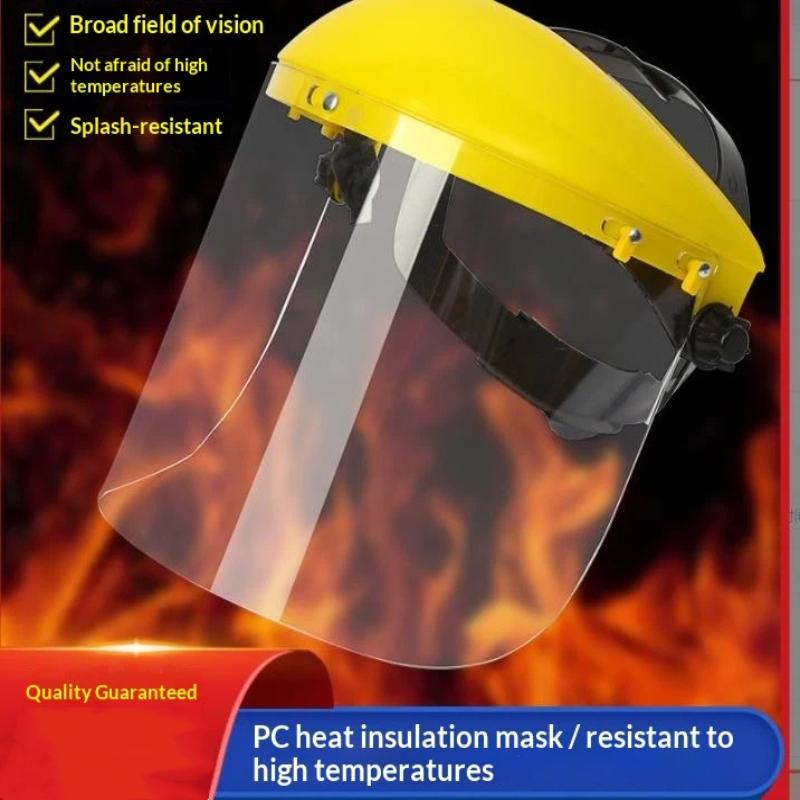 Safety Hard Face Shield Protective Face Mask With Adjustable Head Strap Safety Hard Full Face Mask