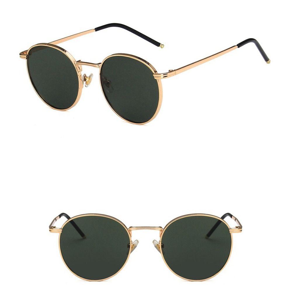 Trend Round Frame Sunglasses UV Protection Vintage Eyewear Fashion Ins Sunglasses  Holiday