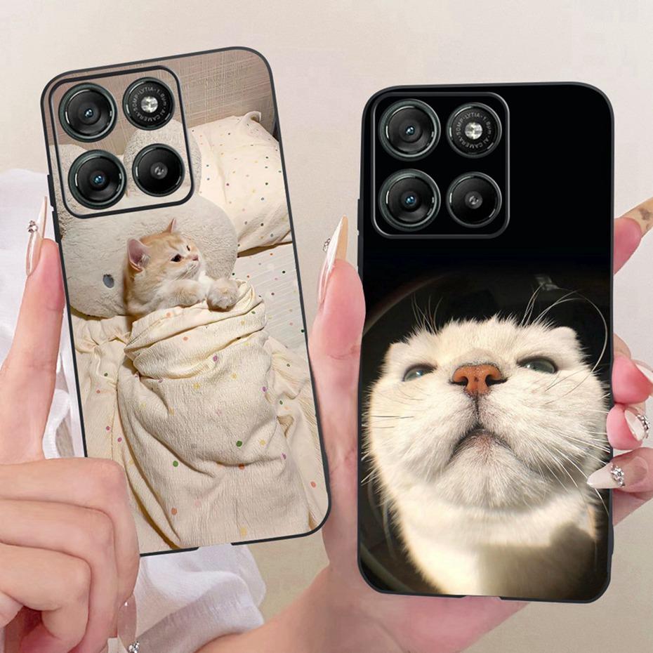 Modne etui na telefon z literami dla Motorola Moto G77 G67 Tylna osłona dla MOTO G67 G77 5G Miękkie czarne silikonowe etui
