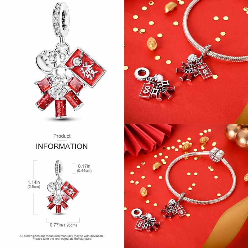 925  Silver Plated Elephant Sunflower Devil Eyes Christmas Tree Snowflake Charms for Women DIY Jewelry Anniversary Gifts