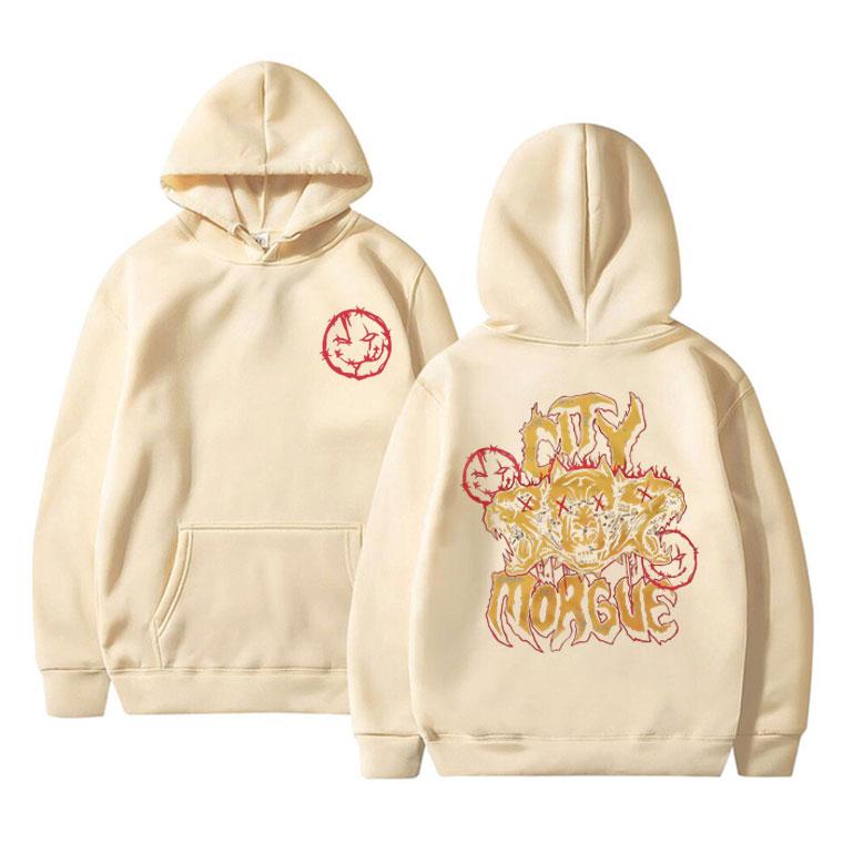 Rapper City Morgue Hip Hop Oversized Hoodie Herren Damen Mode Lässiges Sweatshirt Marken-Herren-Hoodies Männlich Beliebte Streetwear