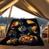 1 Stück Hexen-Print Decke Polyesterfaser, Leichter Flanell, Weich & Warm, Ganzjahresnutzung für Außenbereich, Camping Digitaldruck