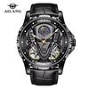 Fase Lunare Impermeabile 3Bar Automatico Logo Personalizzato 2026 Ultimo Best Seller Doppio Tourbillon Orologio Meccanico Moda Sportivo