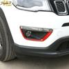 Fit For Jeep Compass 2017- ABS Red Front Fog Light Lamp Strip Cover Trim 2PC